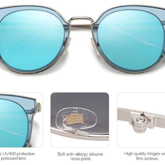 Round Polarized Sunglasses for Women